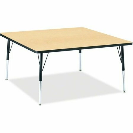 JONTI-CRAFT TABLE, SQUARE, 48X48, MPL/BK JNT6418JCA011